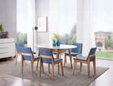 结实坚固橡胶木框架 北欧风格可伸缩功能餐桌